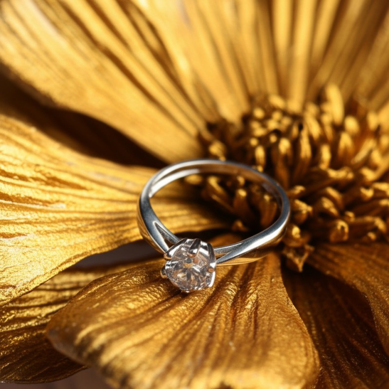 Solitaire oxyde de zirconium Carador classique or blanc 375/000