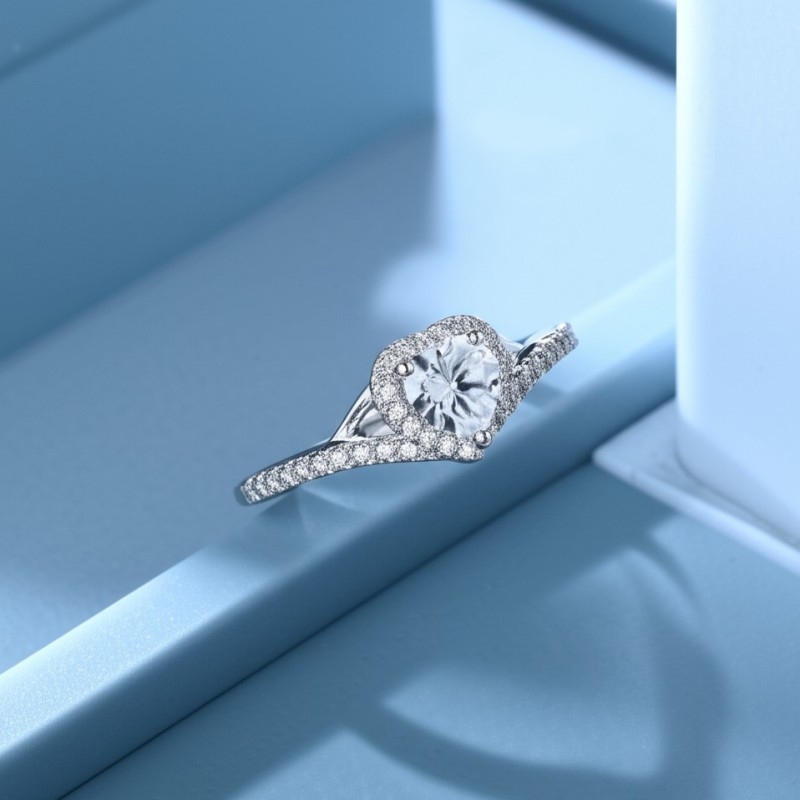 Bague femme Carador en argent motif cœur