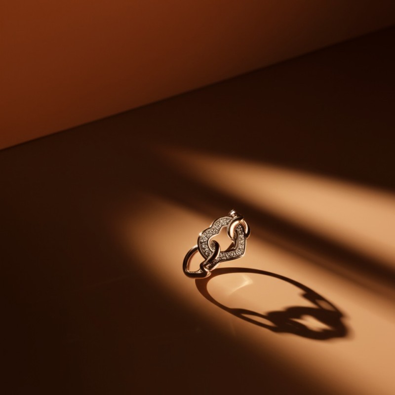 Bague femme carador en argent trois cœurs entrelacés avec oxydes de zirconium