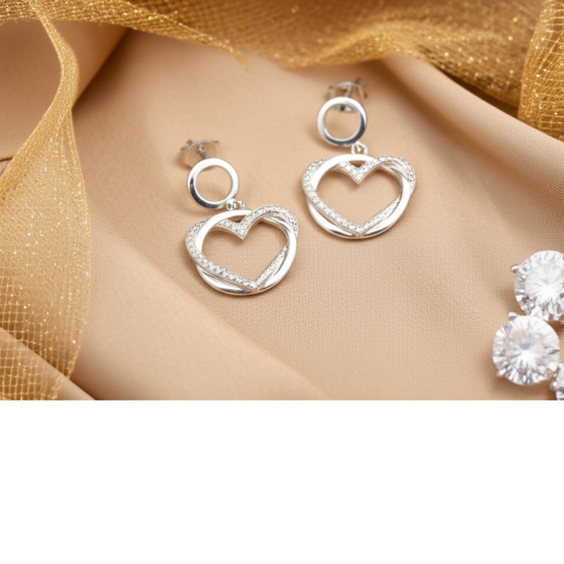 boucles d'oreilles argent femme Carador