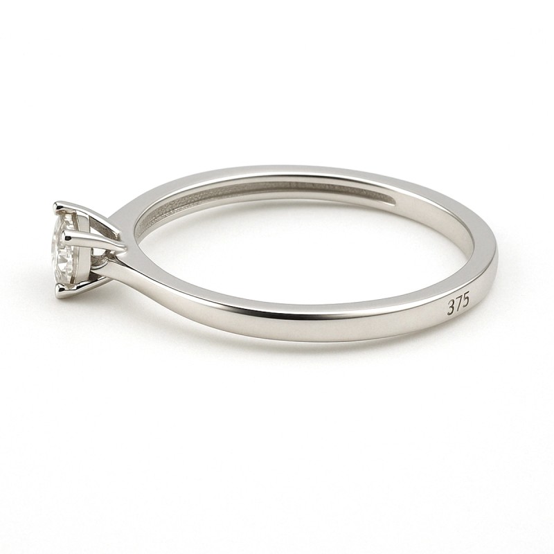 Bague solitaire femme - Carador - En Or blanc, avec diamant
