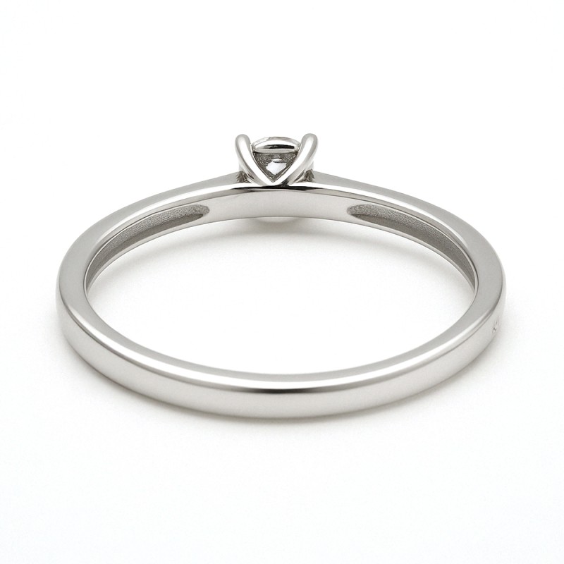 Bague solitaire femme - Carador - En Or blanc, avec diamant