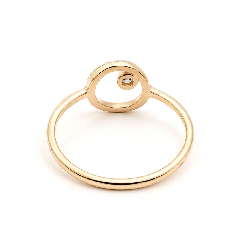 Bague Femme - Carador - En Or, motif rond avec diamant