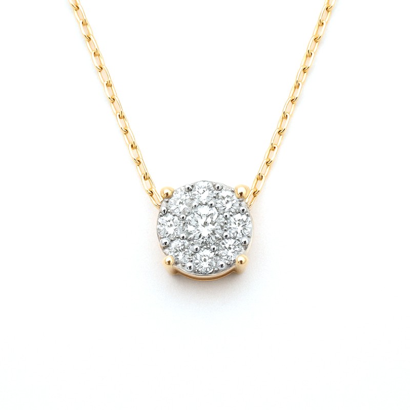 Collier solitaire femme - Carador -  En Or jaune, avec diamant