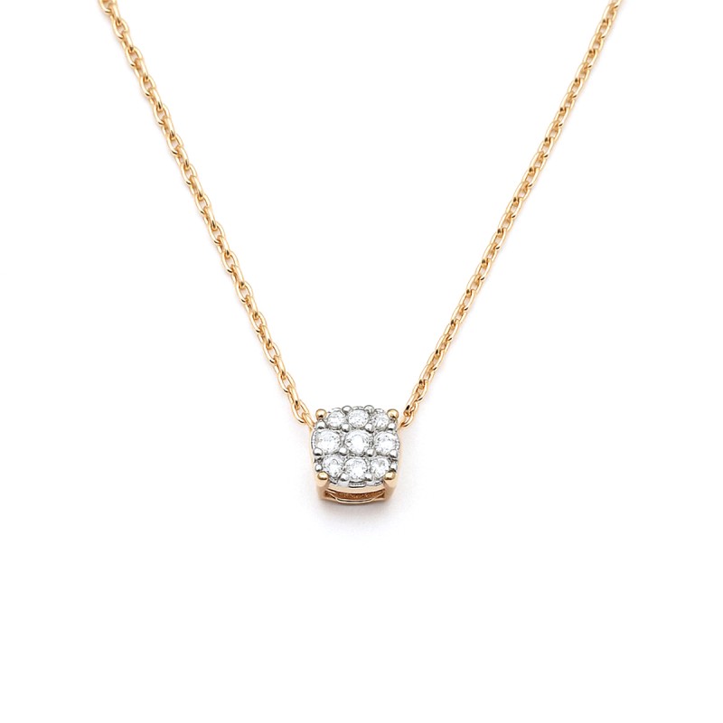 Collier solitaire femme - Carador -  En Or jaune, avec diamant