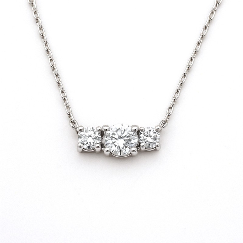 Collier Femme - Carador - En or blanc, avec oxydes de zirconium