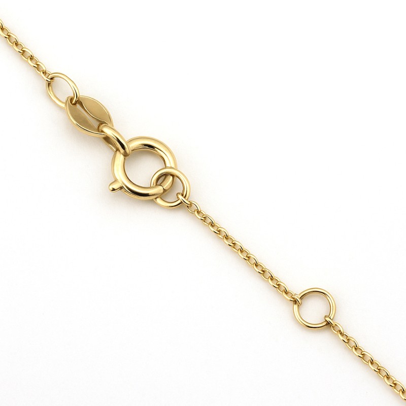 Collier Femme - Carador - En or bicolore jaune, avec Saphir