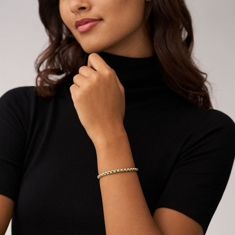 Bracelet Fossil - Ellis Core Chains - acier doré