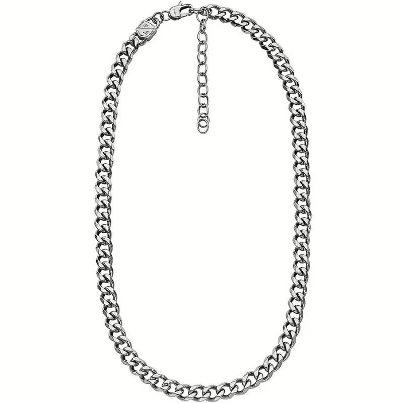 Collier Homme Fossil - Ellis Core Chains - acier argenté