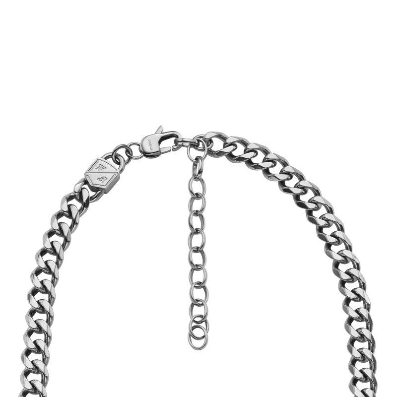 Collier Homme Fossil - Ellis Core Chains - acier argenté