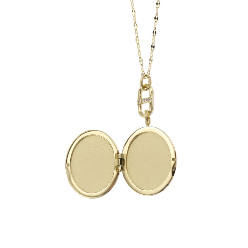 Collier Fossil Femme - Heritage Locket Collection - acier doré