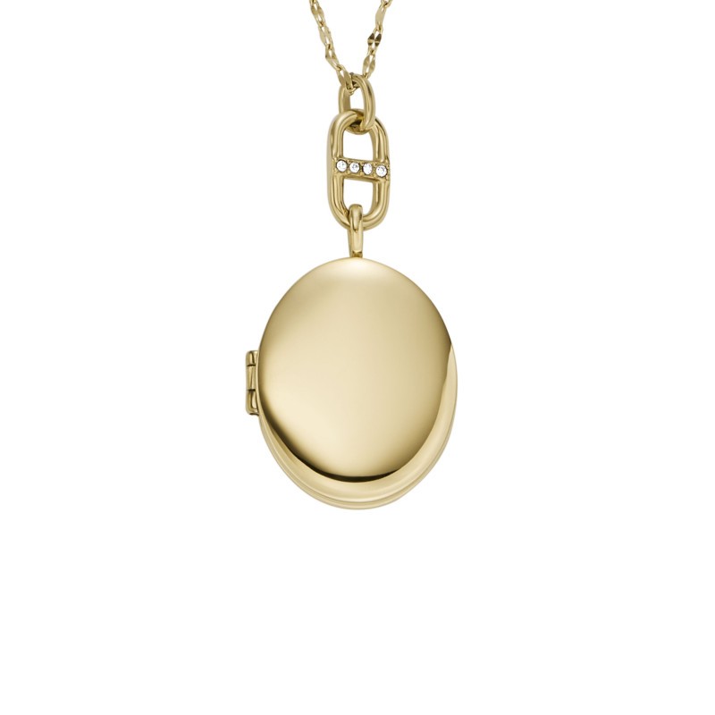 Collier Fossil Femme - Heritage Locket Collection - acier doré