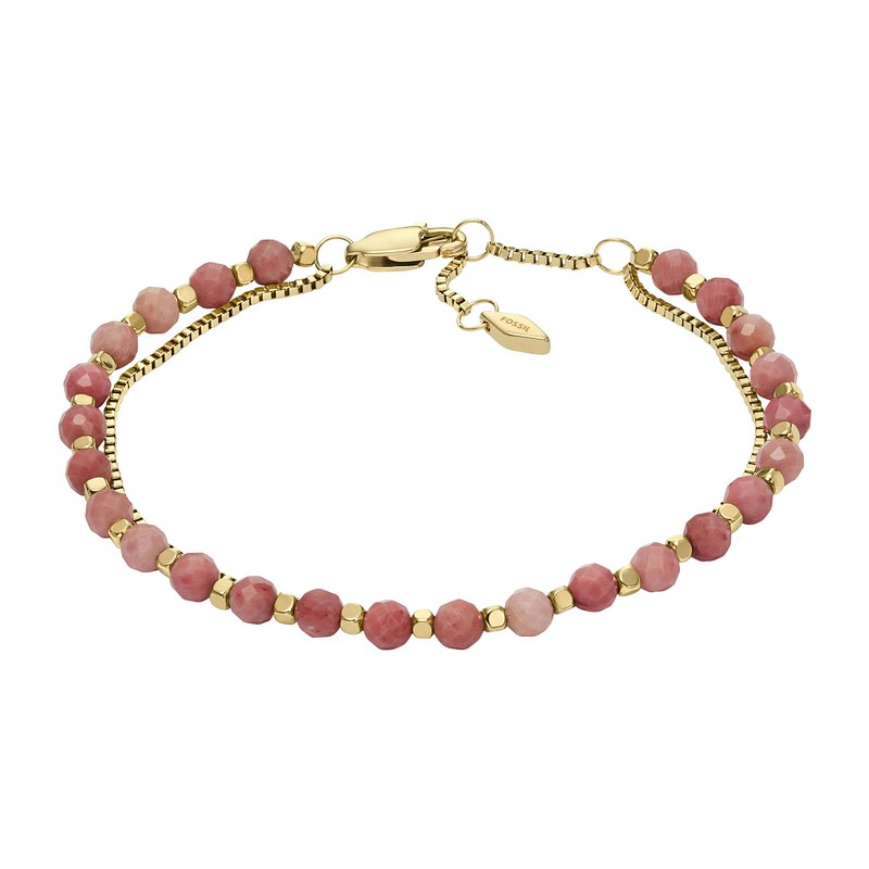 Bracelet Fossil Femme - All Stacked Up - Rhodochrosite rose