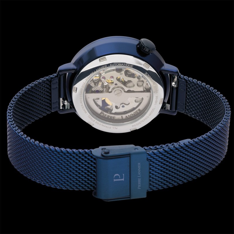 Montre Pierre Lannier Femme - Australe Bleu cadran bracelet milanais bleu
