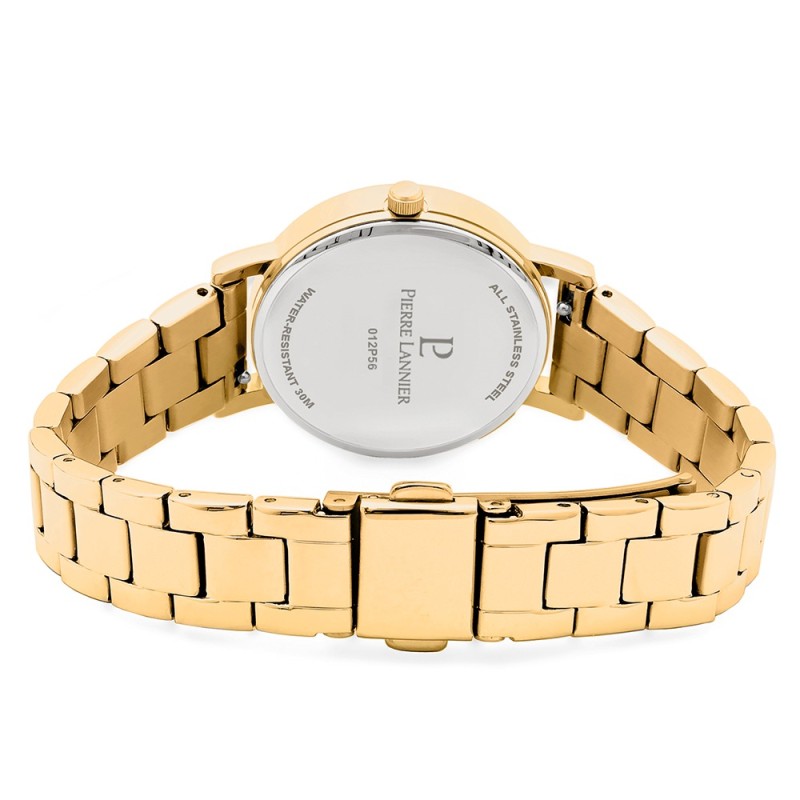 Coffret Montre Pierre Lannier Femme - Multiples cadran vert acier doré et bracelet cuir vert