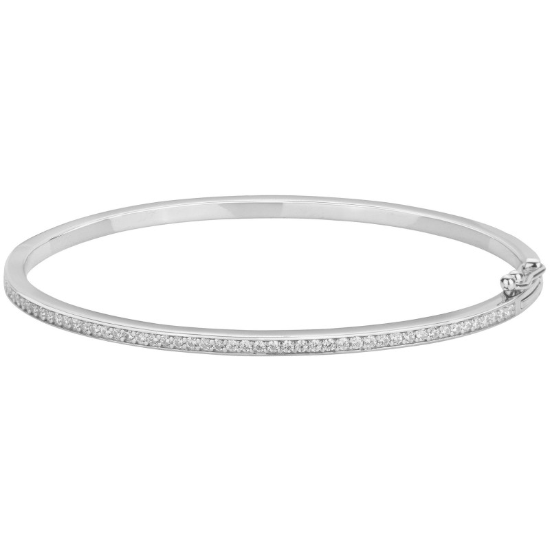 Bracelet Jonc Femme Carador - Argent, Oxydes de zirconium