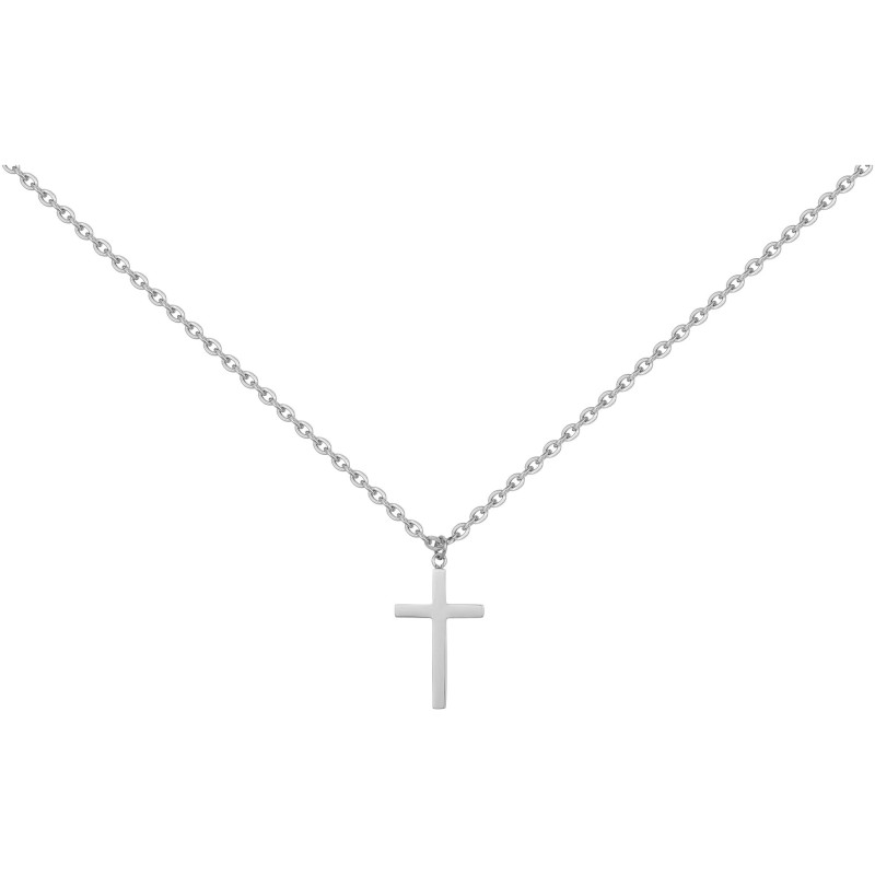 Collier Homme Phebus - Acier Argenté - Croix