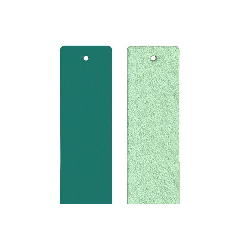 Cuir Manchette - Les Georgettes - 25 mm - Aquatic / Aquamarine métal