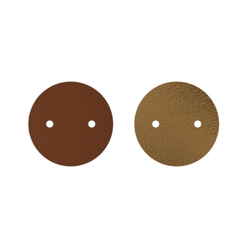 Cuir Collier - Les Georgettes -  25mm  - Terre Cuite / Bronze