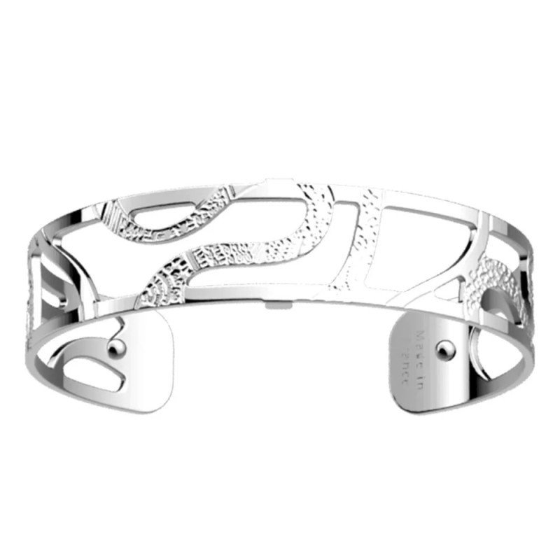 Manchette - Les Georgettes - Reptile - Laiton argenté - 14mm