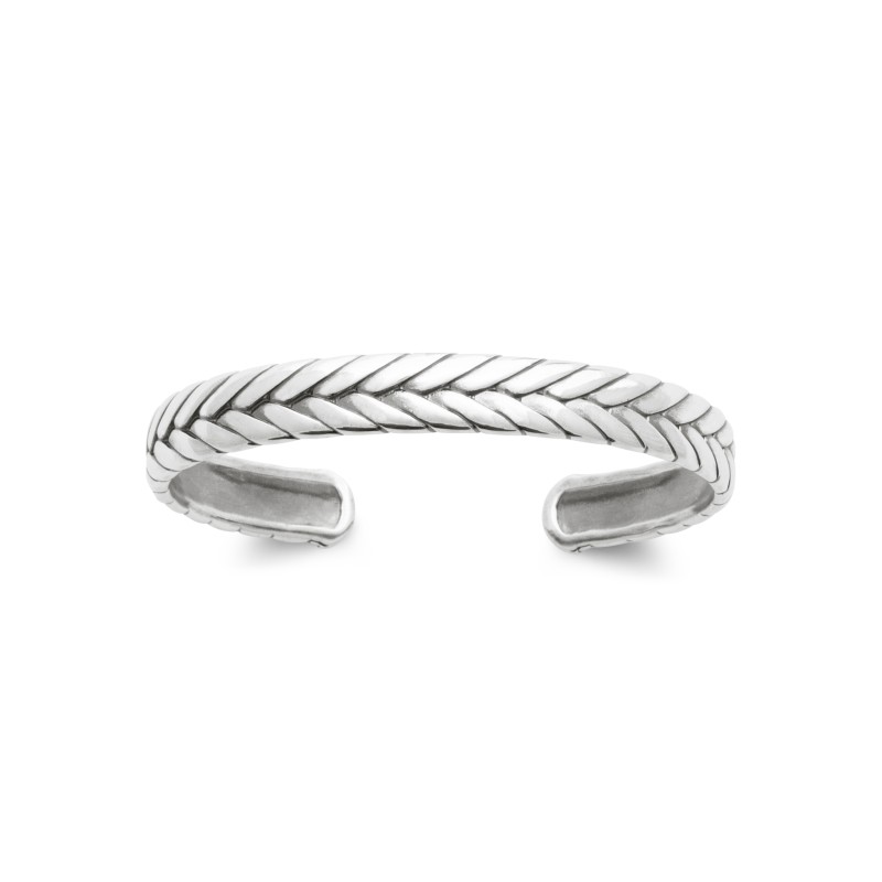 Bracelet Jonc Homme - Carador - Argent, motif cordon