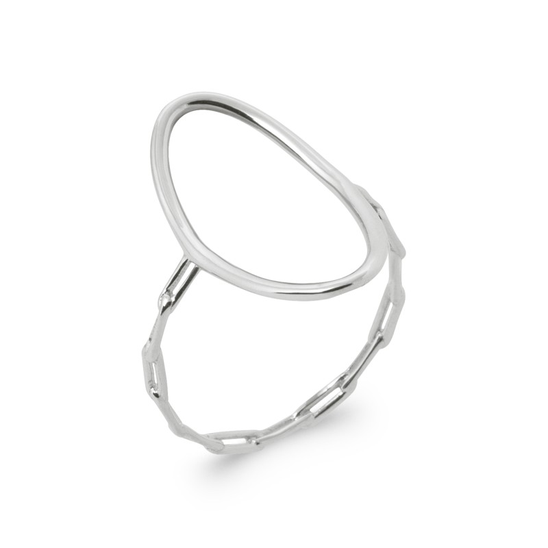 Bague Femme Carador - Argent rhodié - Motif ovale