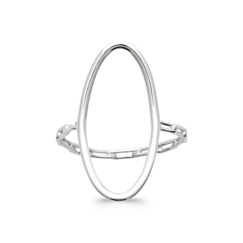 Bague Femme Carador - Argent rhodié - Motif ovale