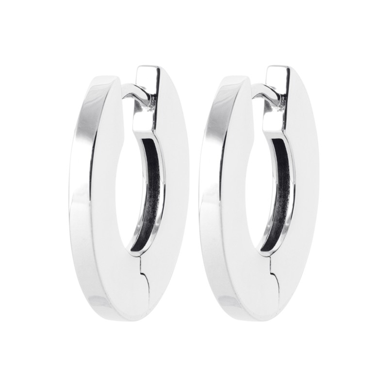 Créoles plates Femme - Carador -  Argent