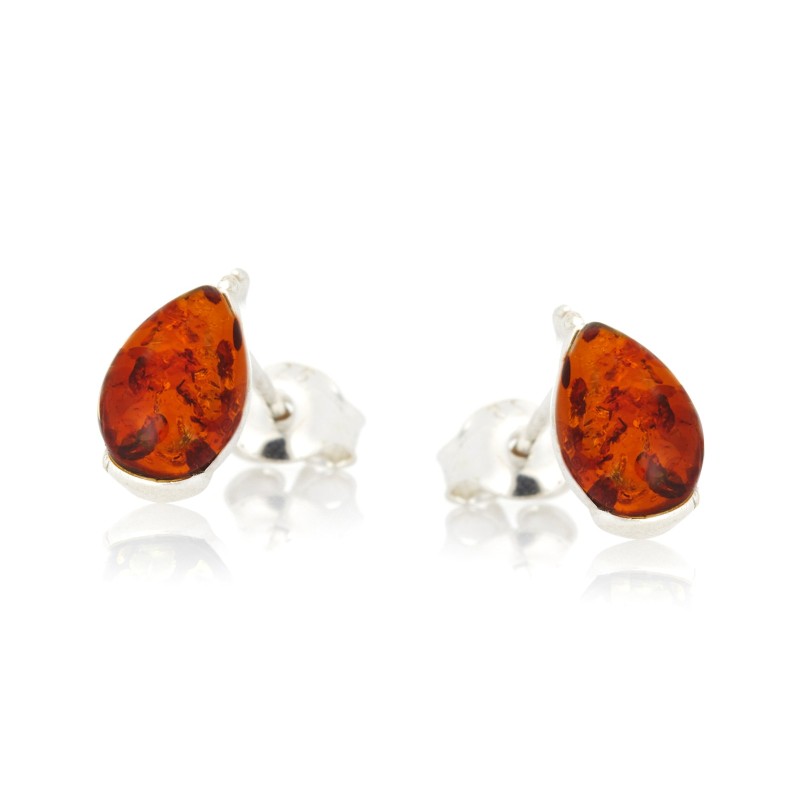 Boucles d'oreilles Carador - Argent et Ambre