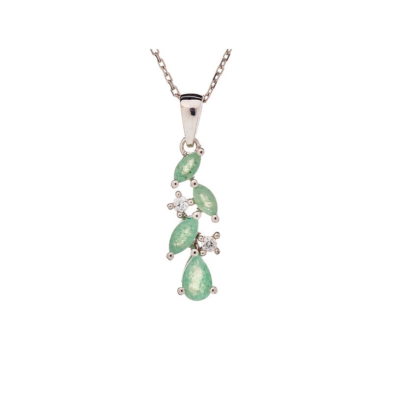 Collier Femme Carador - Argent et Aventurine