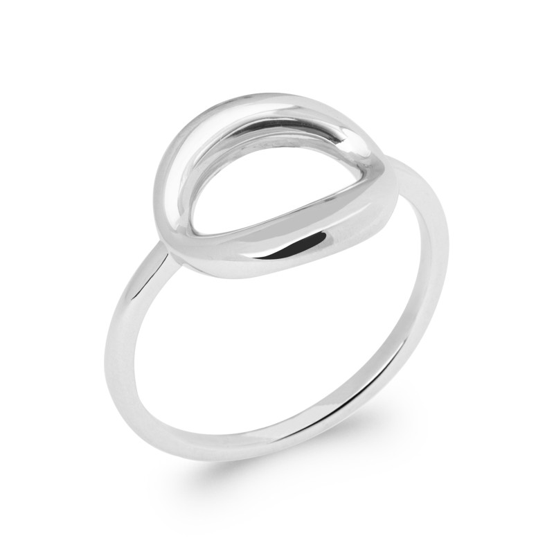 Bague Femme Carador - Argent rhodié - Motif ovale
