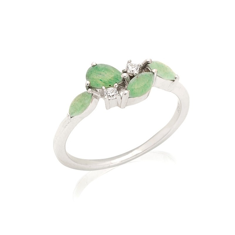 Bague Femme Carador - Argent et Aventurine