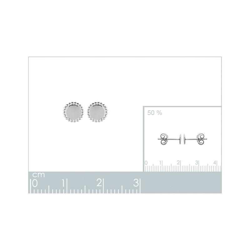 Boucles d'oreilles puces Femme - Carador - Argent