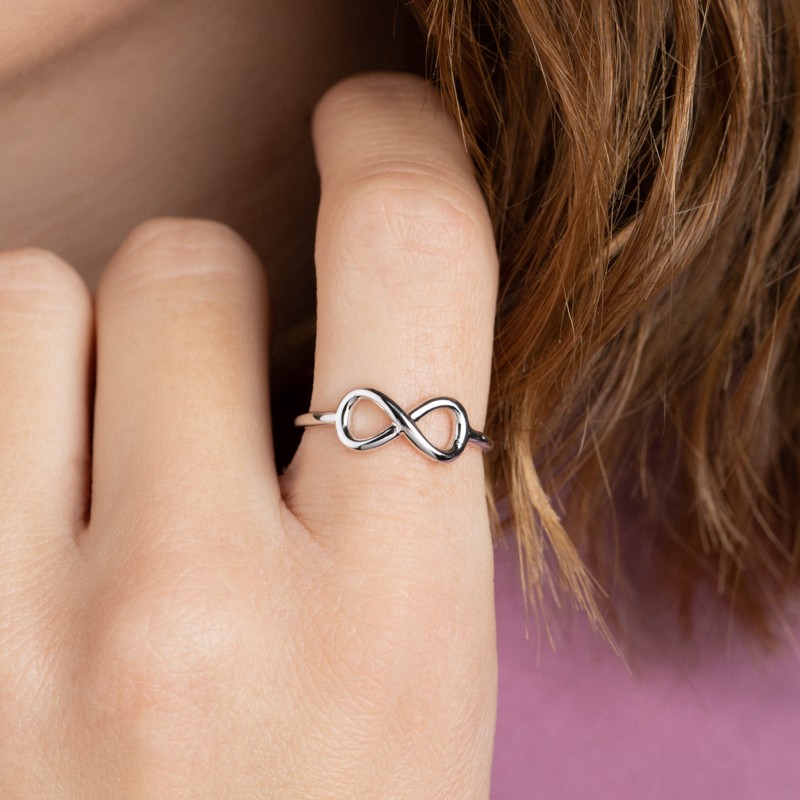 Bague Femme Carador - Argent Rhodié, motif infini