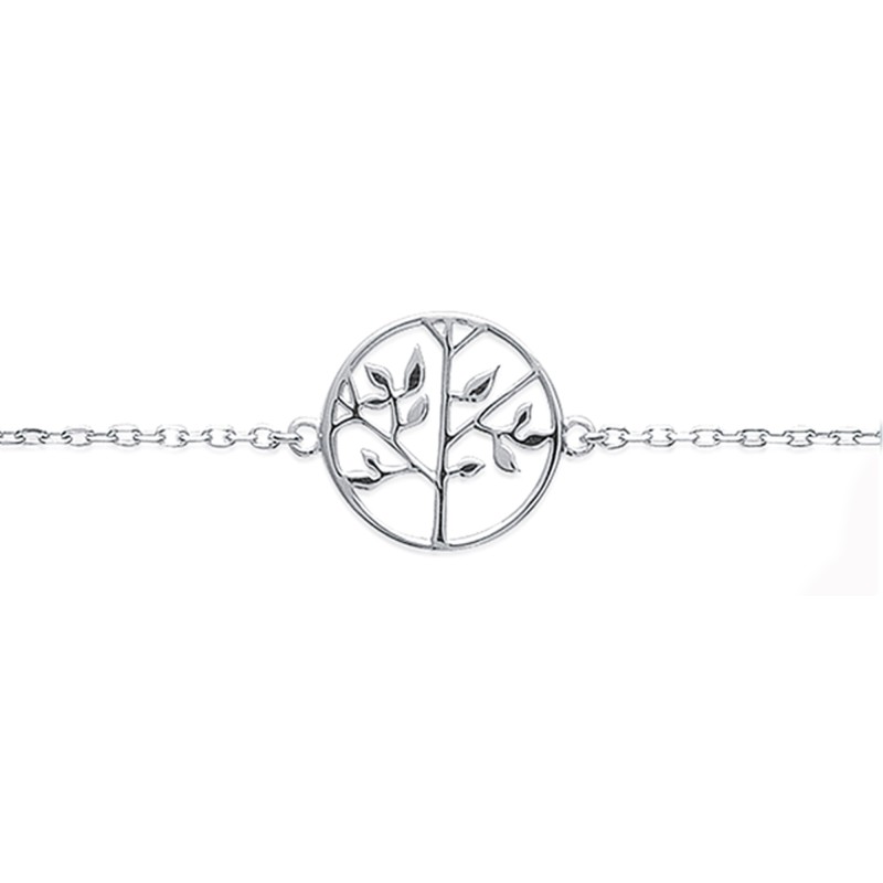 Bracelet Carador - Argent rhodié, motif arbre de vie