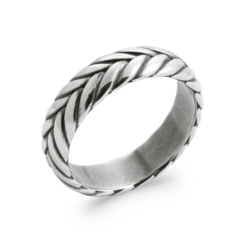 Bague Homme Carador - Argent, motif Tresse