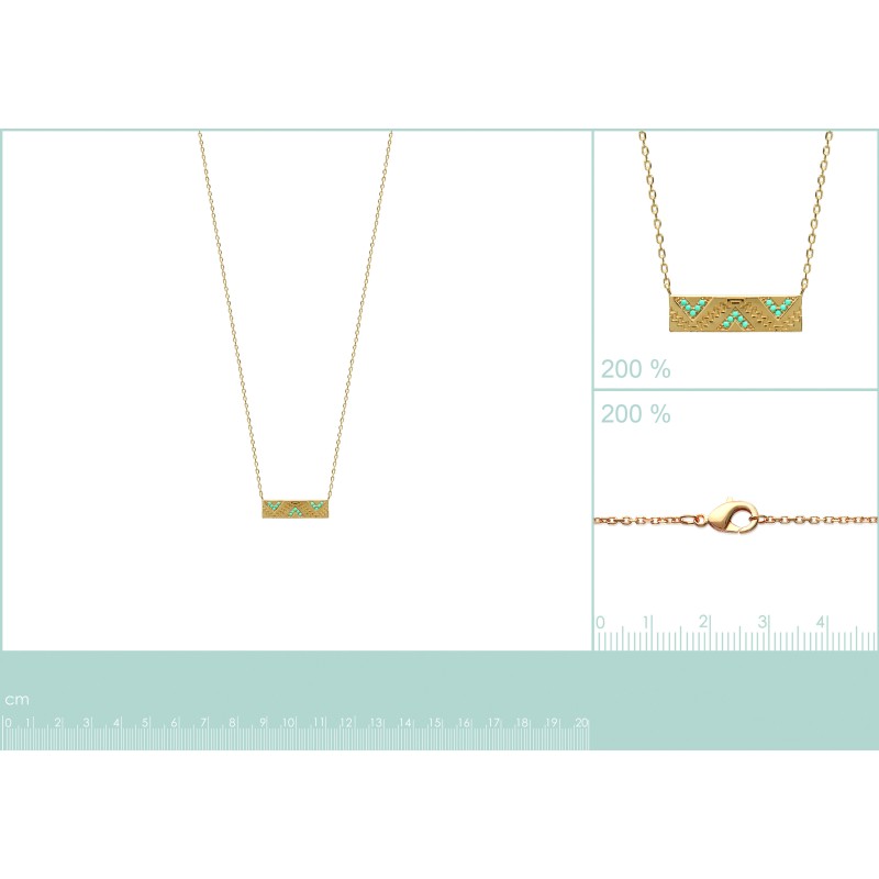 Collier Femme - Carador - Plaqué Or, avec pierres