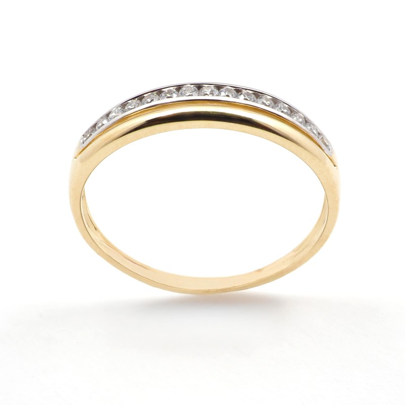 Bague femme - Carador - En or bicolore et oxydes de zirconium