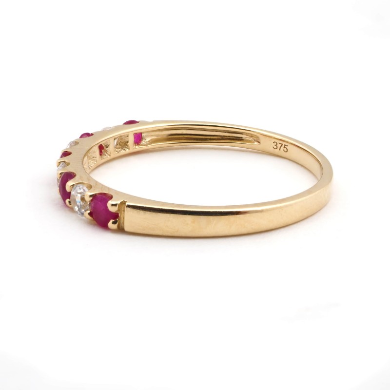 Alliance femme - Carador - En Or jaune, avec rubis