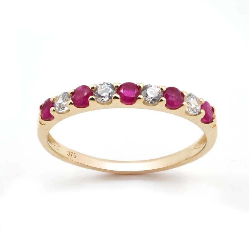 Alliance femme - Carador - En Or jaune, avec rubis