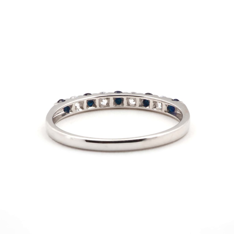 Bague femme - Carador - En or blanc, avec Saphir