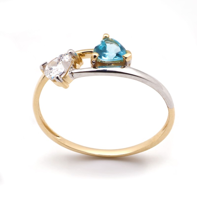 Bague Femme - Carador - Or bicolore avec Topaze