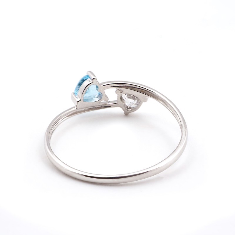 Bague femme - Carador - En Or blanc, avec topaze