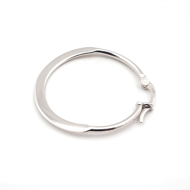 Créoles plates Femme - Carador - En argent