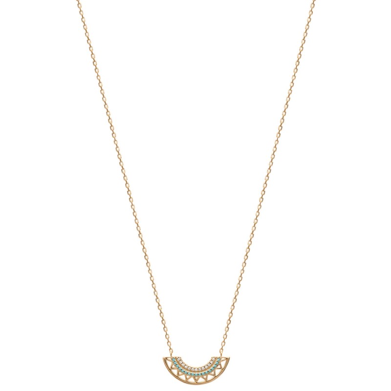 Collier Femme - Carador - Plaqué Or, motif éventail