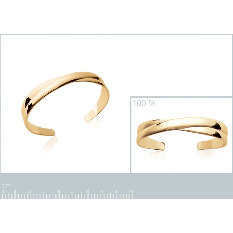 Bracelet Jonc Femme Carador - Plaqué Or