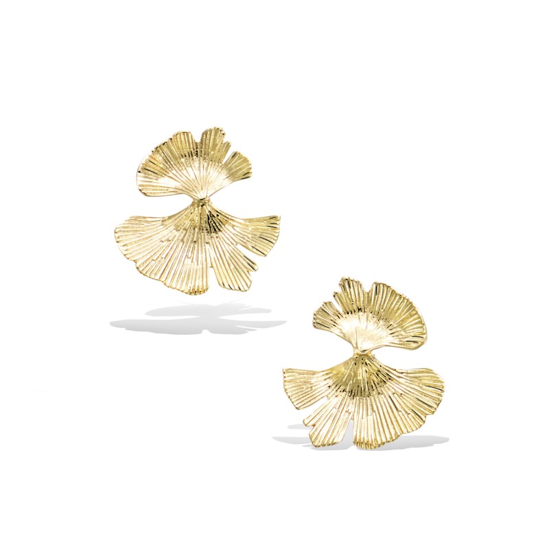 Boucles d'oreilles clous -  Carador - Plaqué or - Fleurs