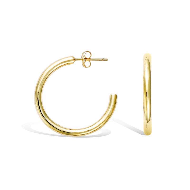 Boucles d'oreilles demi créoles -  Carador - Plaqué or