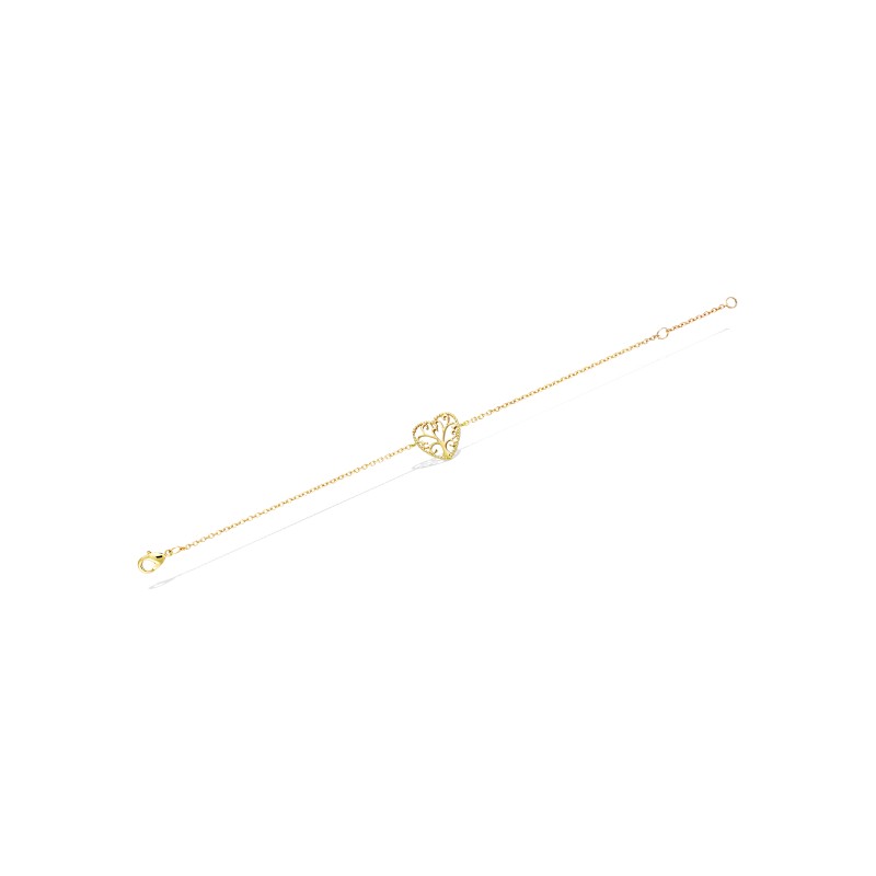 Bracelet fantaisie - Carador - Plaqué Or - Femme - Cœur Arabesque