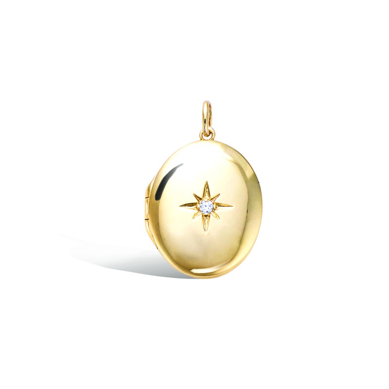 Pendentif Porte photo - Carador - Plaqué or - Oxyde de zirconium